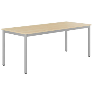 Table CARÉLIE plateau antibruit ép.24 mm stratifié chant ABS ép.2 mm piètement époxy - 200x80 cm - T6