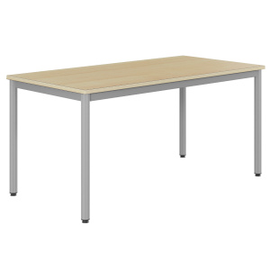Table CARÉLIE plateau antibruit ép.24 mm stratifié chant bois piètement époxy - 160x80 cm - T6