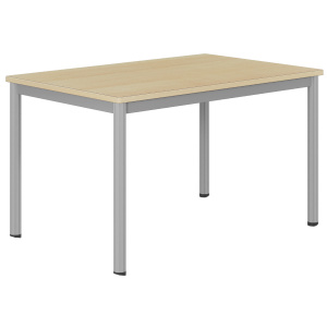 Table CARÉLIE mobile plateau antibruit ép.24 mm stratifié chant bois piètement époxy - 120x80 cm -T5
