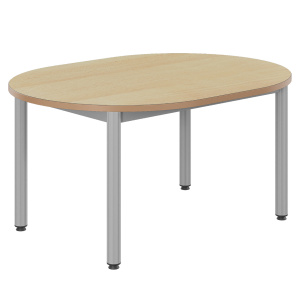 Table CARÉLIE plateau ép.21 mm MDF stratifié piètement époxy - ovale 120x90 cm - T3