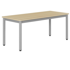 Table CARÉLIE plateau ép.21 mm stratifié chant bois piètement époxy - 160x60 cm - T3