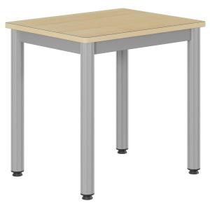 Table CARÉLIE plateau ép.21 mm stratifié chant bois piètement époxy - 60x50 cm - T3