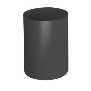 Corbeille à papier acier - 17L - D25,5xH33 cm - Noir RAL 9005