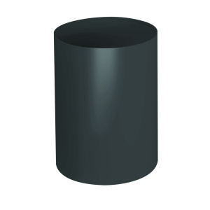 Corbeille à papier acier - 17L - D25,5xH33 cm - Noir RAL 9005