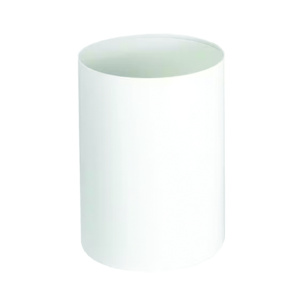 Corbeille à papier acier - 17L - D25,5xH33 cm - Blanc RAL 9016