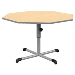 Table BANDANA HR plateau stratifié chant polyuréthane piètement central époxy - octogonale 120 cm - T1 à T3