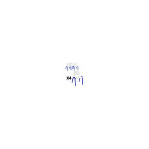 Lot de 4 chaises CIEL coque polypropylène piètement époxy - T3 - Blanc/bleu RAL 5002