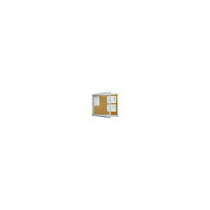 Vitrine d'intérieur LEADER portes battantes surface liège x12 A4 - L92xP5,2xH98 cm