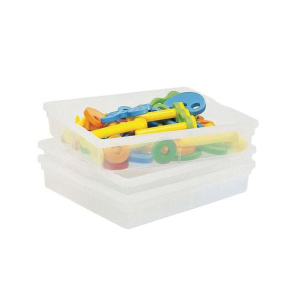 Lot de 3 bacs transparent - H7,5 cm