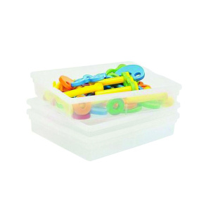Lot de 3 bacs transparent - H7,5 cm