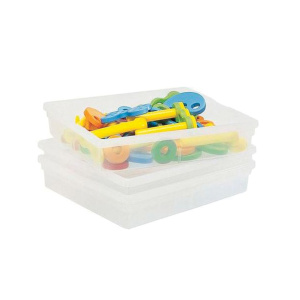 Lot de 3 bacs transparent - H7,5 cm