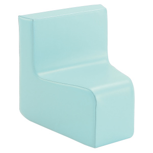 Chauffeuse d'angle 30 degrés LUTINS tissu enduit Comète - L50xP52,5xH57 cm - Junior HA 32 cm - Lagon