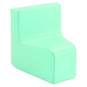 Chauffeuse d'angle 30 degrés LUTINS tissu enduit Comète - L50xP52,5xH57 cm - Junior HA 32 cm - Lagon