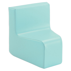 Chauffeuse d'angle 30 degrés LUTINS tissu enduit Comète - L50xP52,5xH57 cm - Junior HA 32 cm - Lagon