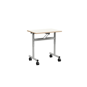 Table rabattable ÉCLIPSE plateau ép.21 mm stratifié chant bois piètement époxy - 70x50 cm - T3 à T6