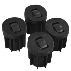 Lot de 4 embouts avec roulettes intégrées pour table CARÉLIE/LYRA/NOVA - Noir