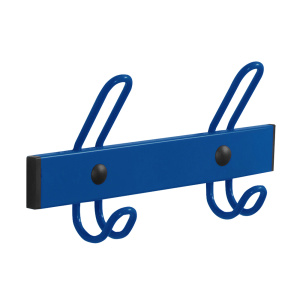 Patères 2 patères époxy - L27xP6,5xH16,5 cm - Bleu RAL 5002