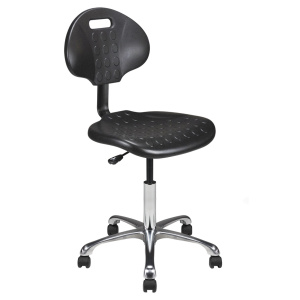 Siège CTPU HR et mobile assise et dossier polyuréthane piètement alu - H46 à 66 cm