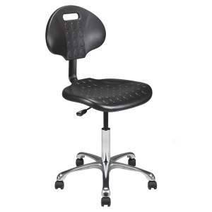 Siège CTPU HR et mobile assise et dossier polyuréthane piètement alu - H46 à 66 cm