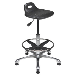 Siège FIPU assise et dossier polyuréthane avec repose-pieds - H53,5 à 78,5 cm