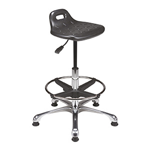 Siège FIPU assise et dossier polyuréthane avec repose-pieds - H53,5 à 78,5 cm