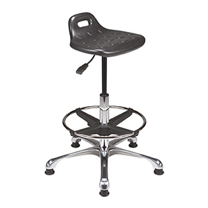 Siège FIPU assise et dossier polyuréthane avec repose-pieds - H53,5 à 78,5 cm