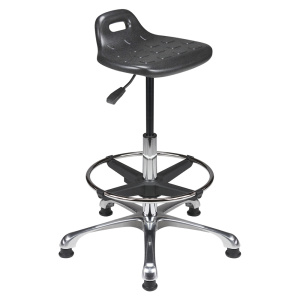Siège FIPU assise et dossier polyuréthane avec repose-pieds - H53,5 à 78,5 cm