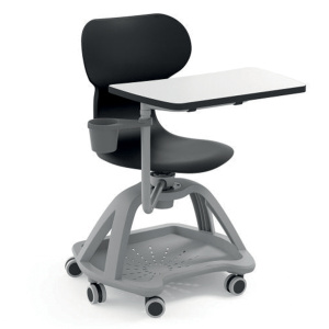 Siège MIA pivotante coque et piètement polypropylène - T6 - Noir