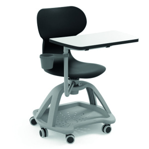 Siège MIA pivotante coque et piètement polypropylène - T6 - Noir