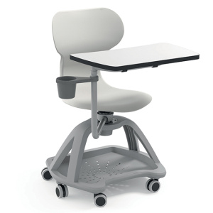 Siège MIA pivotante coque et piètement polypropylène - T6 - Blanc