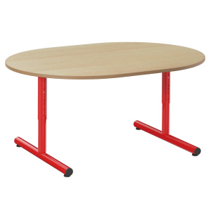 Table PETITE FRIMOUSSE HR plateau stratifié MDF chant bois pièt. époxy - ovale 120x90 cm - T1 à T4