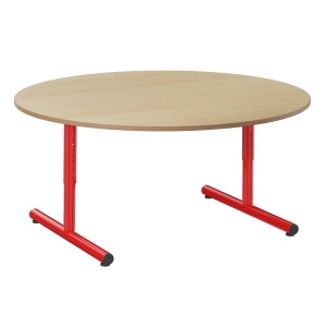 Table PETITE FRIMOUSSE HR plateau stratifié MDF chant bois pièt. époxy - D120 cm - T1 à T4