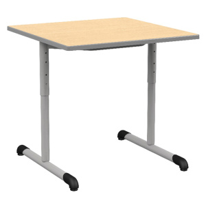 Table BANDANA HR DL plateau ép.24 mm stratifié chant polyuréthane piètement époxy - 80x80 cm - T3 à T6