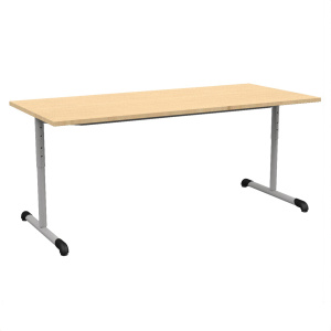 Table BANDANA HR DL plateau ép.24 mm stratifié chant ABS piètement époxy - 200x80 cm - T3 à T6