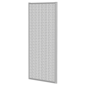 Claustra PANACOUSTIK bois structure aluminium - L80xH160 cm - Gris RAL 9006/blanc