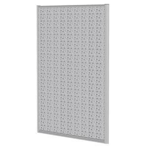 Claustra PANACOUSTIK bois structure aluminium - L120xH160 cm - Gris RAL 9006/gris