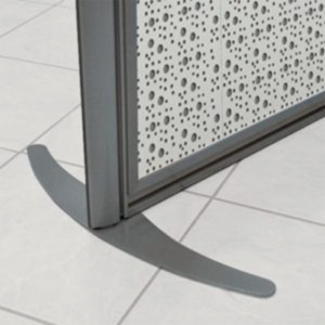 Pied époxy pour Claustra PANACOUSTIK acoustique - Gris alu RAL 9006