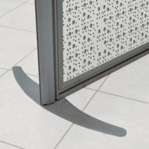 Pied époxy pour Claustra PANACOUSTIK acoustique - Gris alu RAL 9006