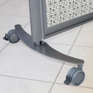 Pied mobile pour Claustra PANACOUSTIK acoustique - Gris alu RAL 9006