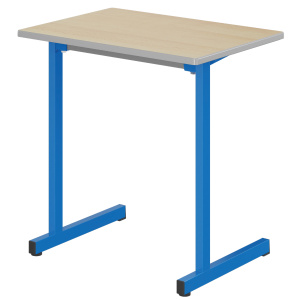 Table GANGE plateau ép.21 mm stratifié chant bois piètement époxy - 70x50 cm - T6