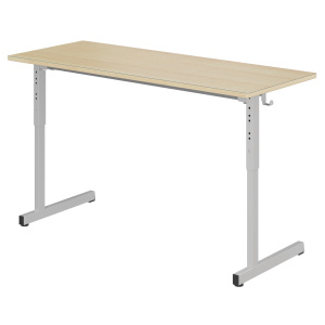Table GANGE HR plateau ép.21 mm stratifié chant bois piètement époxy - 130x50 cm - T3 à T6