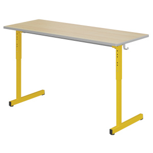 Table GANGE HR plateau ép.21 mm stratifié chant polyuréthane piètement époxy - 130x50 cm - T3 à T6