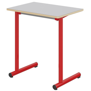 Table TAGE plateau ép.21 mm stratifié chant bois piètement époxy - 70x50 cm - T6