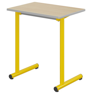 Table TAGE plateau ép.21 mm stratifié chant polyuréthane piètement époxy - 70x50 cm - T6