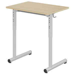 Table TAGE HR plateau ép.21 mm stratifié chant bois piètement époxy - 70x50 cm - T3 à T6