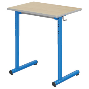 Table TAGE HR plateau ép.21 mm stratifié chant polyuréthane piètement époxy - 70x50 cm - T3 à T6