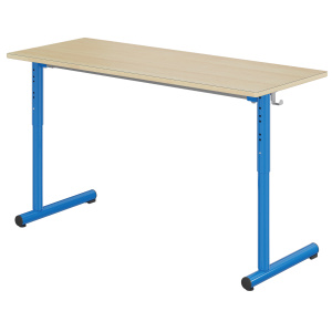 Table TAGE HR plateau ép.21 mm stratifié chant bois piètement époxy - 130x50 cm - T3 à T6