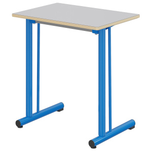 Table TAGE renforcée plateau ép.21 mm stratifié chant bois piètement époxy - 70x50 cm - T6
