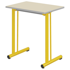Table TAGE renforcée plateau ép.21 mm stratifié chant polyuréthane piètement époxy - 70x50 cm - T6