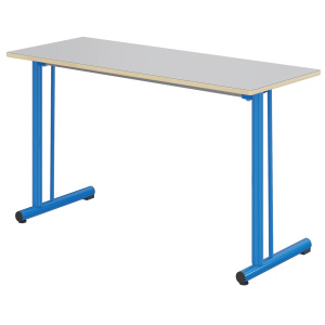 Table TAGE renforcée plateau ép.21 mm stratifié chant bois piètement époxy - 130x50 cm - T6